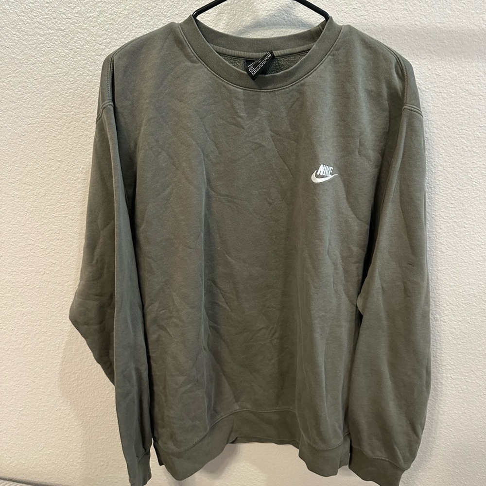 Nike Men's Olive Crewneck Sweater